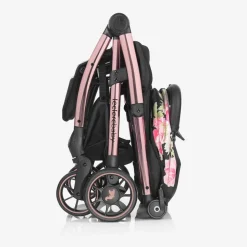 Black Floral Baby Stroller