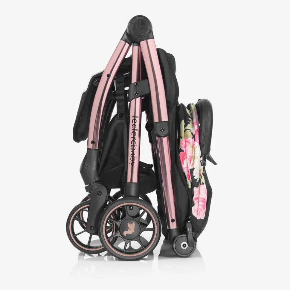 Black Floral Baby Stroller