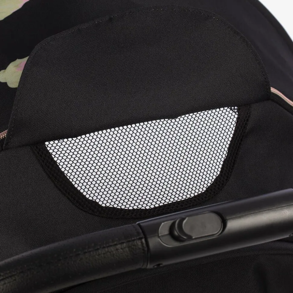 Black Floral Baby Stroller