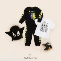 Black Fluffy Bat Drawstring Bag (29cm)