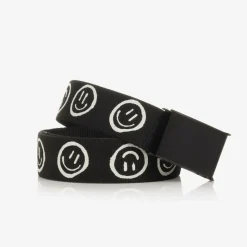 Black Graphic Woven Belt