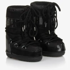 Black Icon Glance Satin Snow Boots