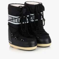Black Icon Nylon Snow Boots