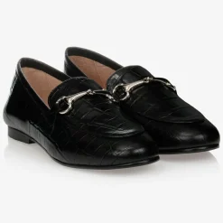 Black Leather Loafer Shoes