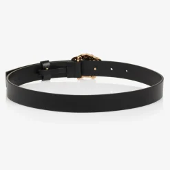 Black Leather Medusa Belt