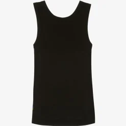 Black Merino Wool & Silk Vest