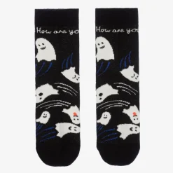 Black Organic Cotton Ghost Socks