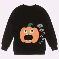Black Organic Cotton Pumpkin Sweatshirt