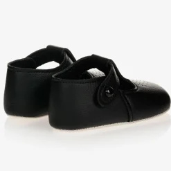 Black Pre-Walker Shoes