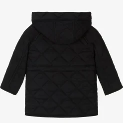 Black Quilted Vintage Check Baby Coat