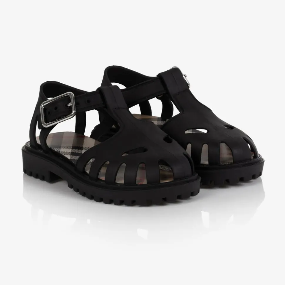 Black Rubber Sandals