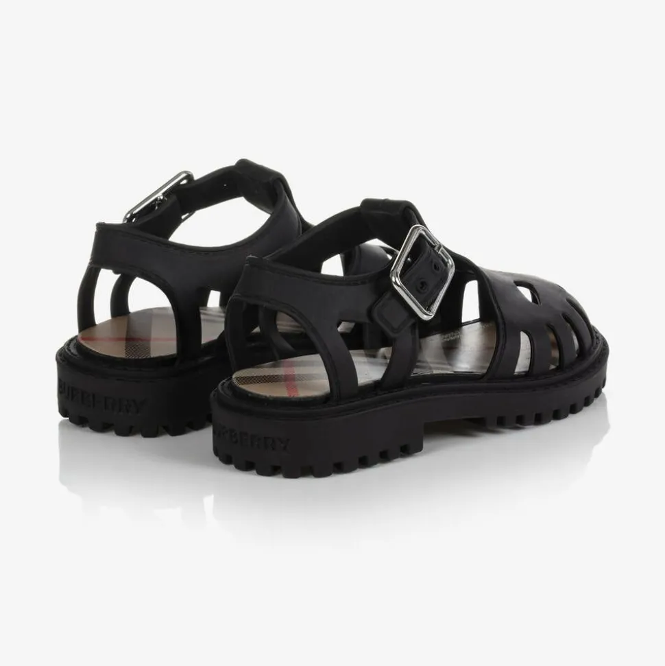 Black Rubber Sandals