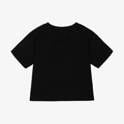 Black Script Logo Cotton Baby T-Shirt