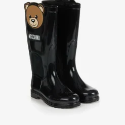 Black Teddy Bear Rain Boots