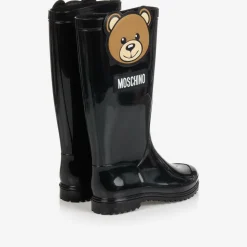 Black Teddy Bear Rain Boots