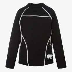 Black Thermal Base Layer Half-Zip Top