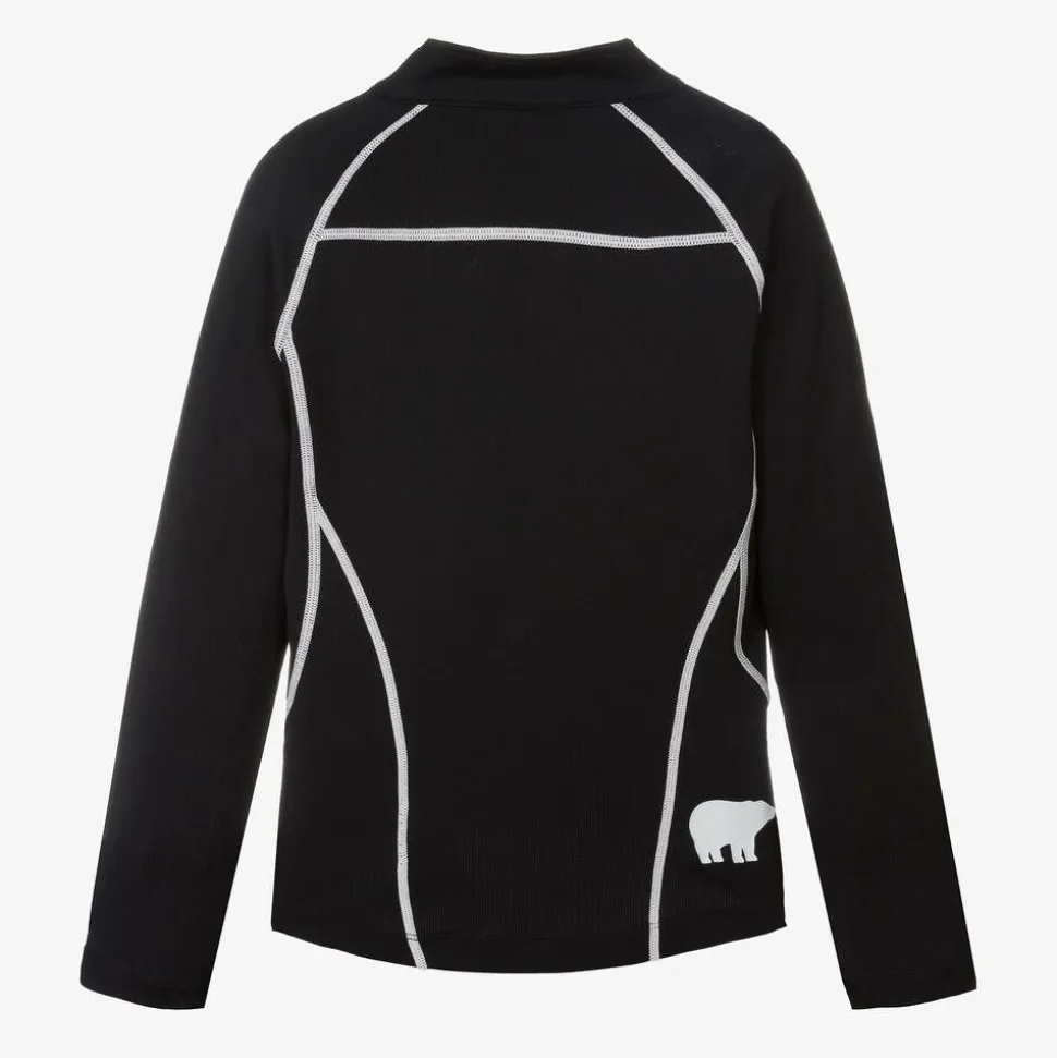 Black Thermal Base Layer Half-Zip Top