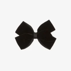 Black Velvet Bow Hair Clip (11cm)