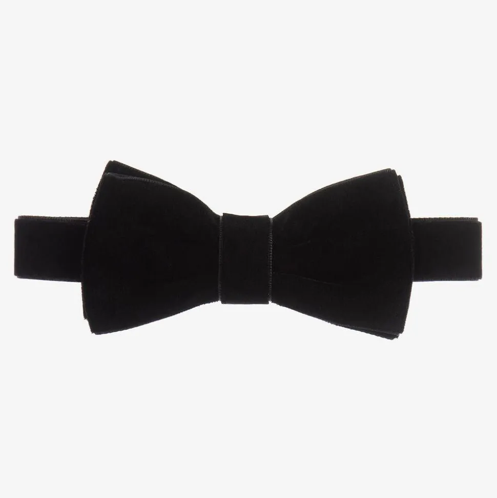 Black Velvet Bow Tie (10cm)