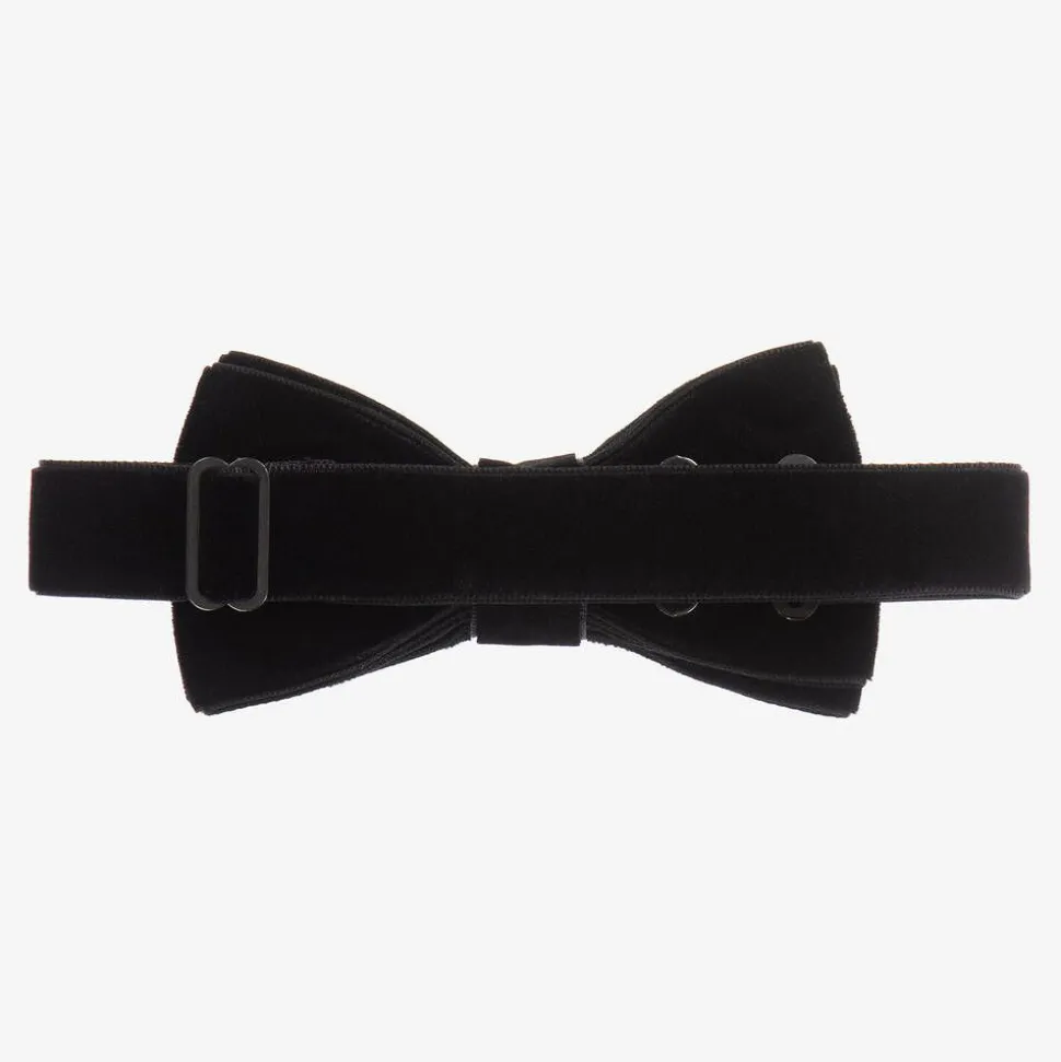 Black Velvet Bow Tie (10cm)