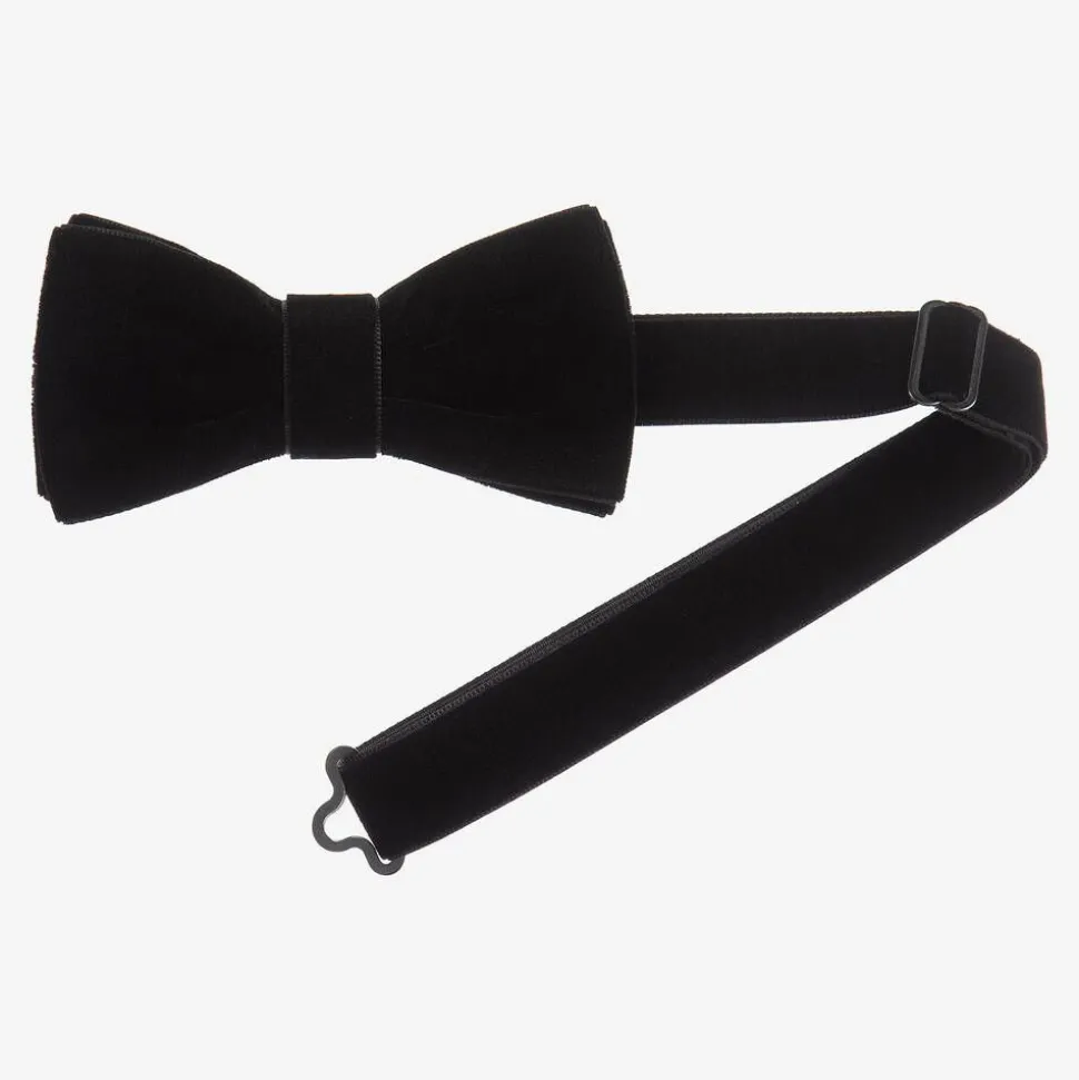 Black Velvet Bow Tie (10cm)