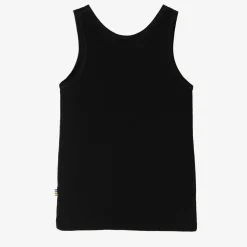 Black Wool & Organic Cotton Vest