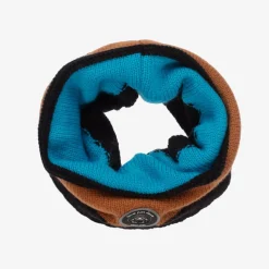 Blue & Brown Knitted Snood