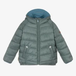 Blue & Green Reversible Puffer Jacket