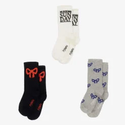 Blue & Grey Organic Cotton Socks (3 Pack)