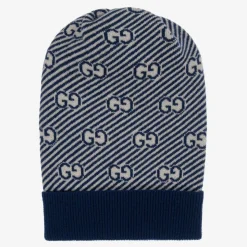 Blue & Ivory GG Wool Hat