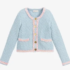 Blue & Pink Knitted Jacket