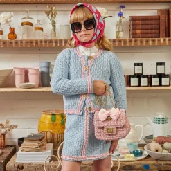 Blue & Pink Knitted Jacket