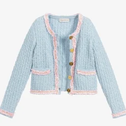 Blue & Pink Knitted Jacket