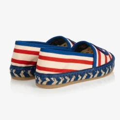 Blue & Red Striped Espadrilles