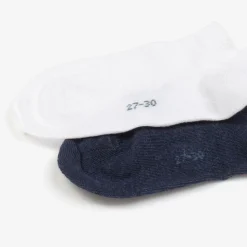 Blue & White Cotton Trainer Socks (2 Pack)