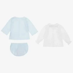 Blue & White Shorts Set