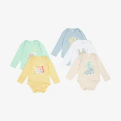 Blue & Yellow Cotton Bodyvests (5 Pack)