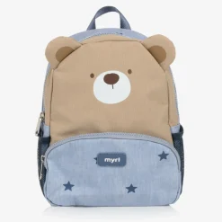 Blue & Beige Bear Backpack (25cm)