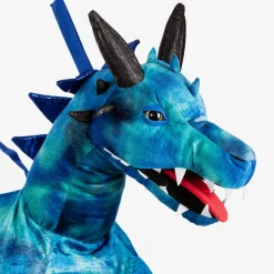 Blue & Green Dragon Costume with Red Wings