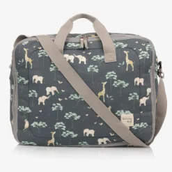Blue & Grey Jungle Print Suitcase (49cm)