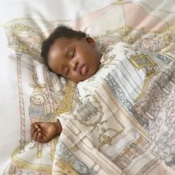 Blue & Pink Organic Cotton Reversible Duvet (132cm)