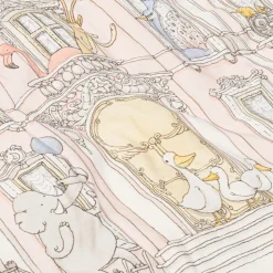 Blue & Pink Organic Cotton Reversible Duvet (132cm)