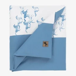 Blue & White Cotton Padded Blanket (88cm)