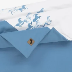 Blue & White Cotton Padded Blanket (88cm)