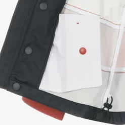 Blue Colourblock Hooded Jacket