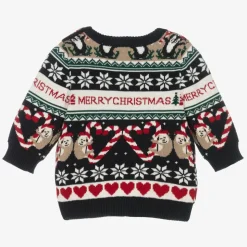Blue Cotton Fair Isle Christmas Jumper