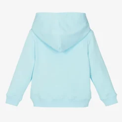 Blue Cotton Jersey Hoodie