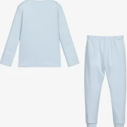 Blue Cotton Jersey Pyjamas