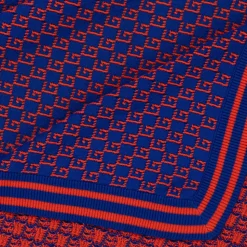 Blue Cotton Knit Square G Blanket (85cm)