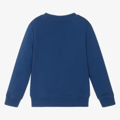 Blue Cotton Monogram Sweatshirt